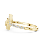 Spiravel Chevron Square Spiral Pavé Lab Grown Diamond Ring