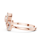 Hexalyra Trefoil Hexagon Pavé Lab Grown Diamond Ring