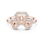 Hexalyra Trefoil Hexagon Pavé Lab Grown Diamond Ring