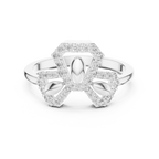 Hexalyra Trefoil Hexagon Pavé Lab Grown Diamond Ring