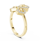Hexalyra Trefoil Hexagon Pavé Lab Grown Diamond Ring