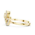 Hexalyra Trefoil Hexagon Pavé Lab Grown Diamond Ring