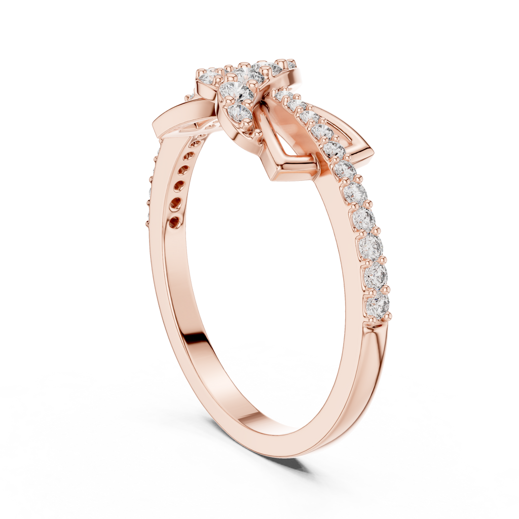 Aliselle Butterfly Wing Pavé Lab Grown Diamond Ring