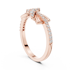 Aliselle Butterfly Wing Pavé Lab Grown Diamond Ring