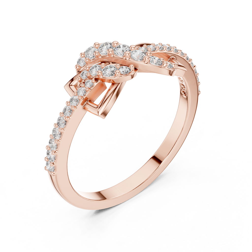 Aliselle Butterfly Wing Pavé Lab Grown Diamond Ring