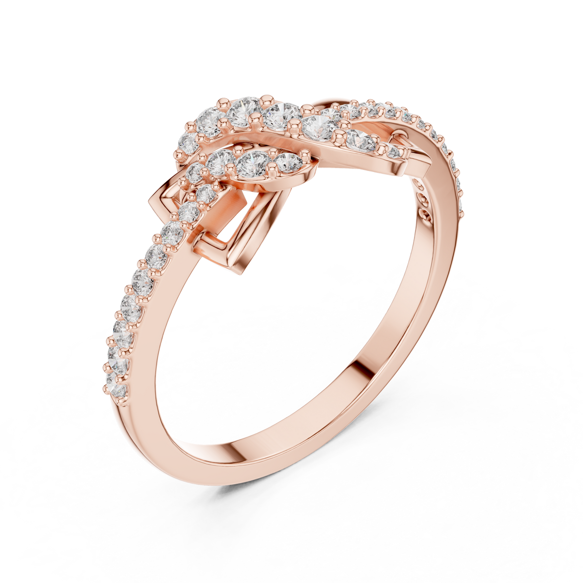 Aliselle Butterfly Wing Pavé Lab Grown Diamond Ring