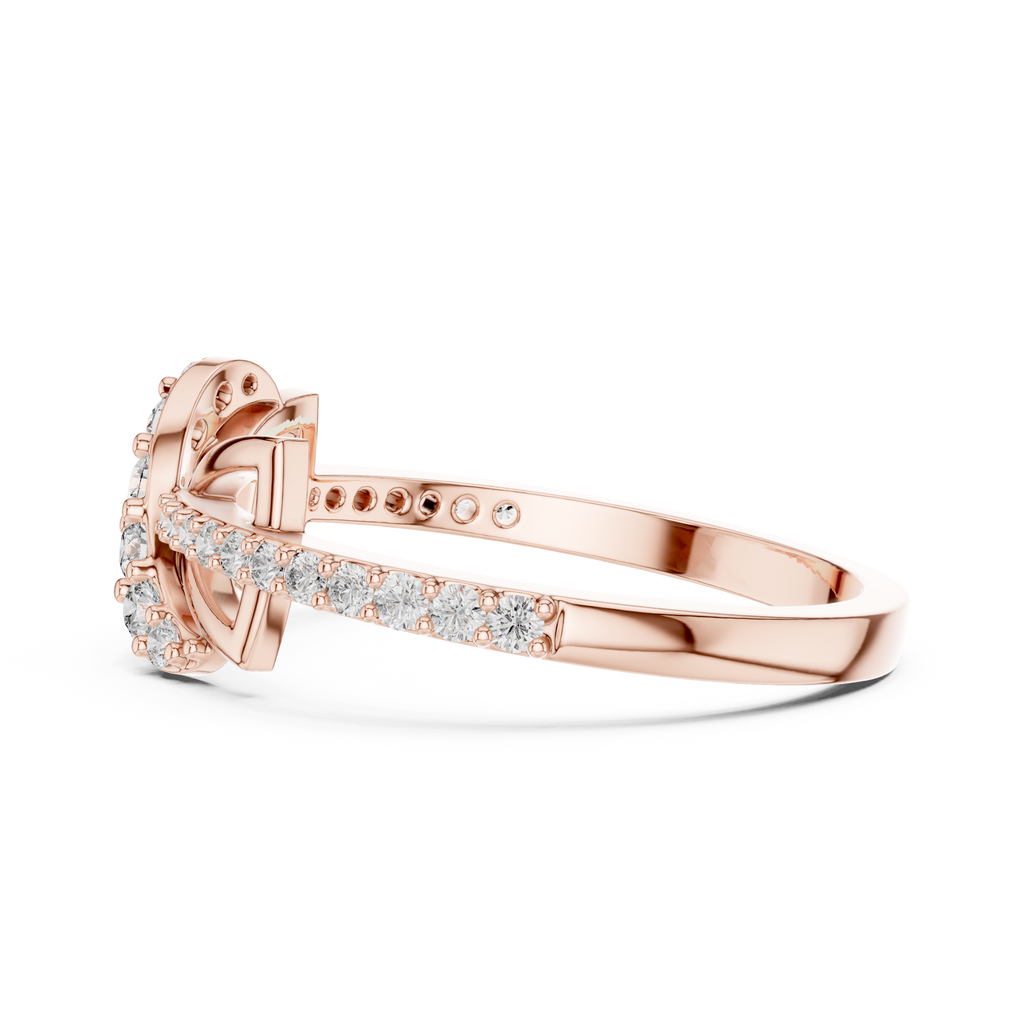 Aliselle Butterfly Wing Pavé Lab Grown Diamond Ring