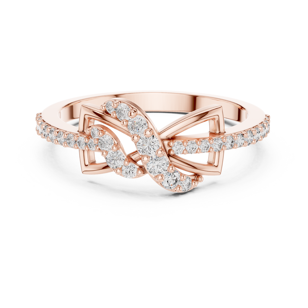 Aliselle Butterfly Wing Pavé Lab Grown Diamond Ring