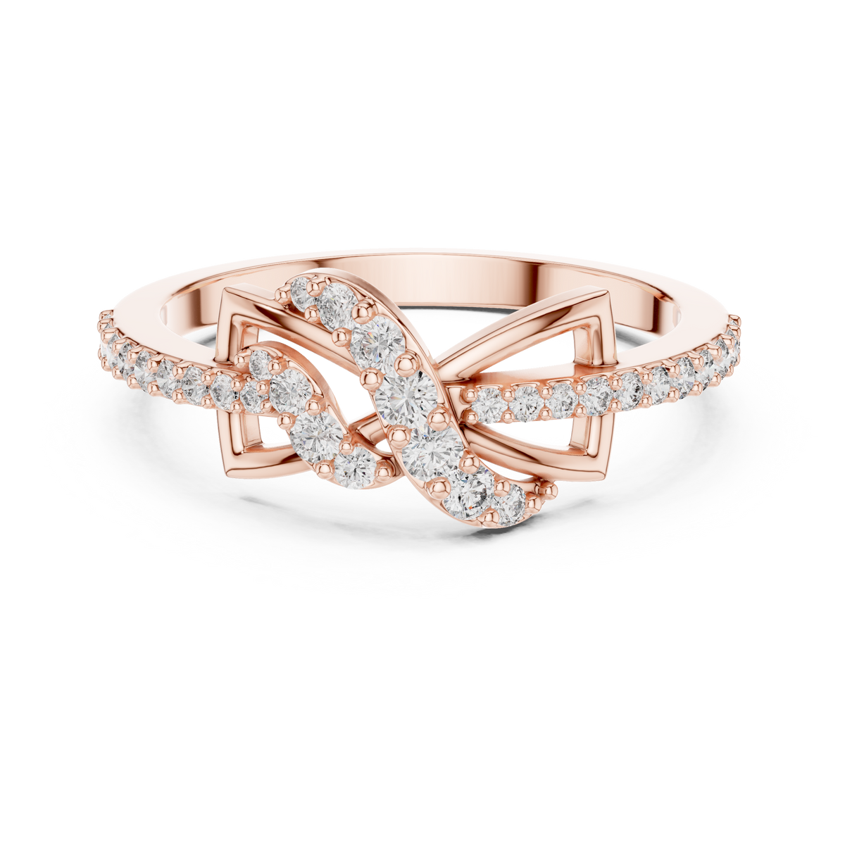 Aliselle Butterfly Wing Pavé Lab Grown Diamond Ring