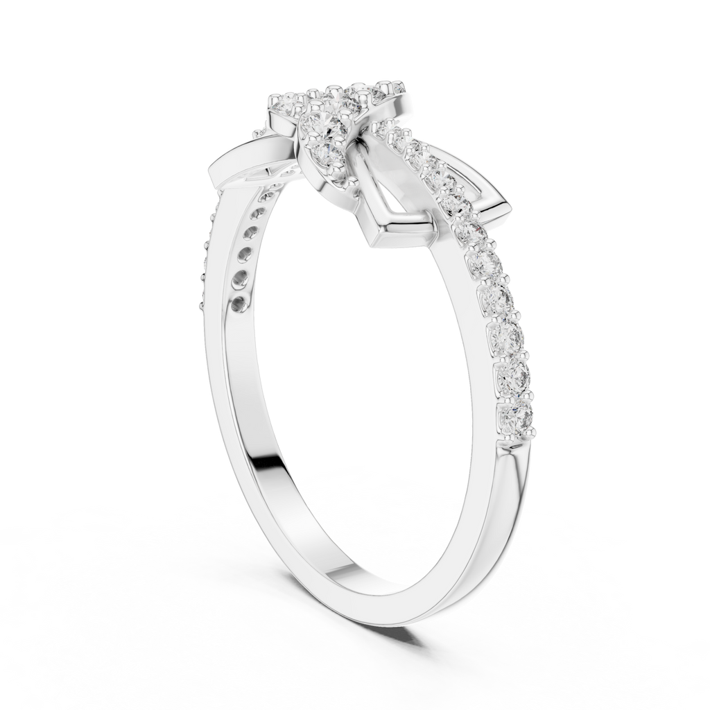 Aliselle Butterfly Wing Pavé Lab Grown Diamond Ring