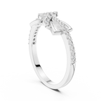Aliselle Butterfly Wing Pavé Lab Grown Diamond Ring