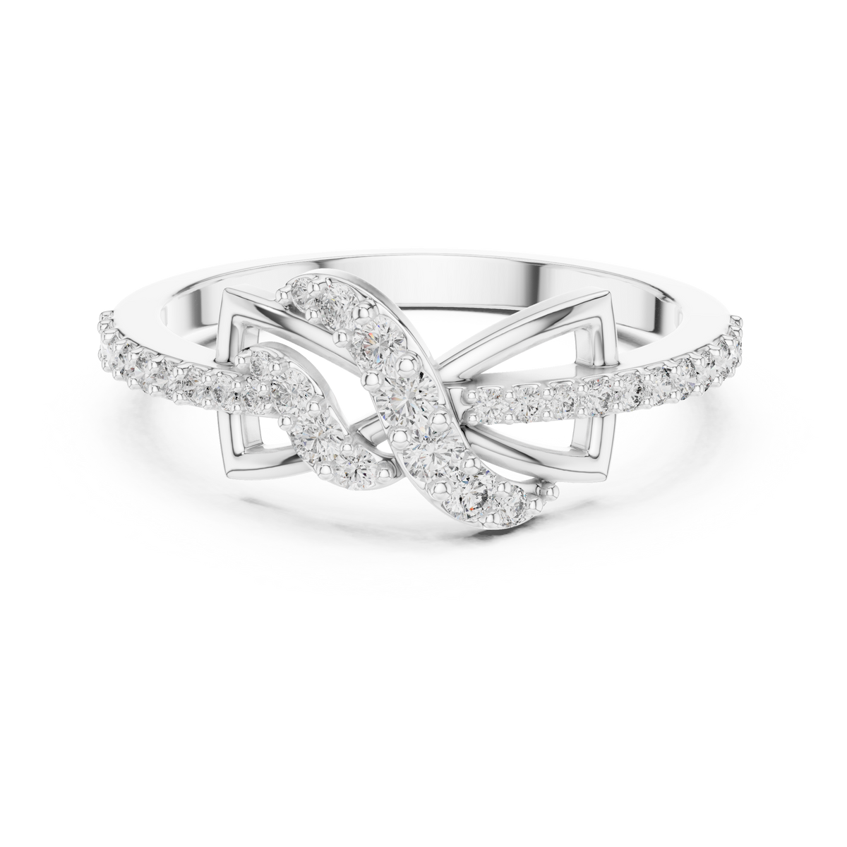 Aliselle Butterfly Wing Pavé Lab Grown Diamond Ring