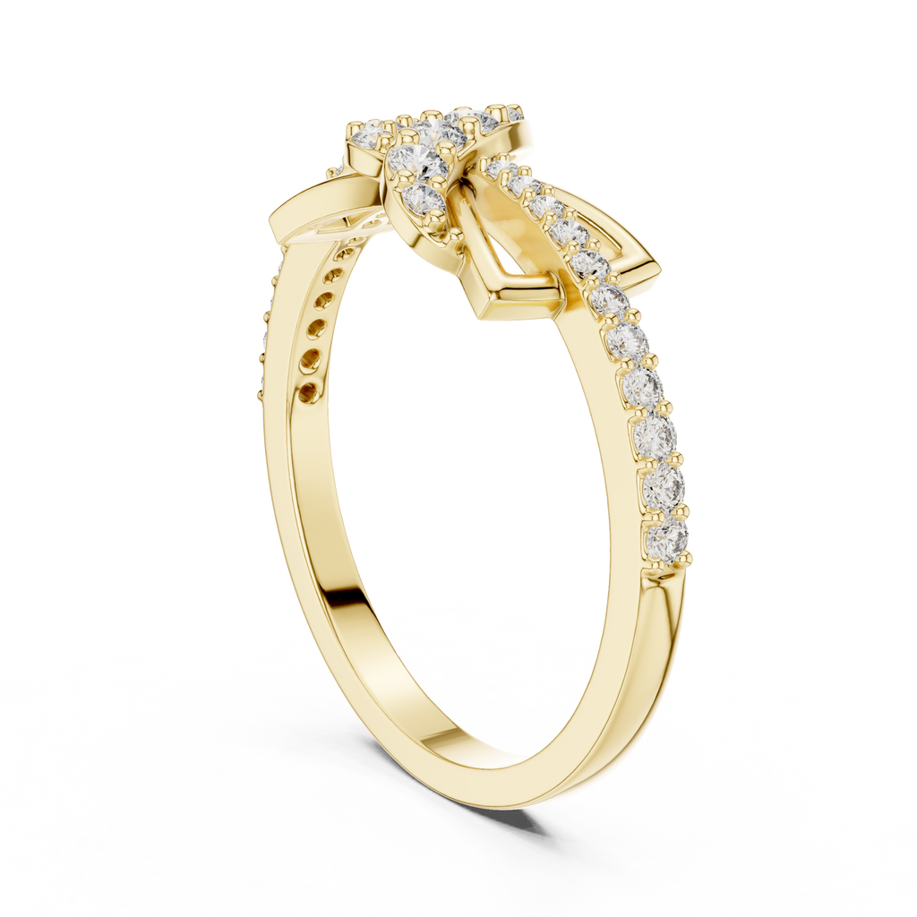 Aliselle Butterfly Wing Pavé Lab Grown Diamond Ring