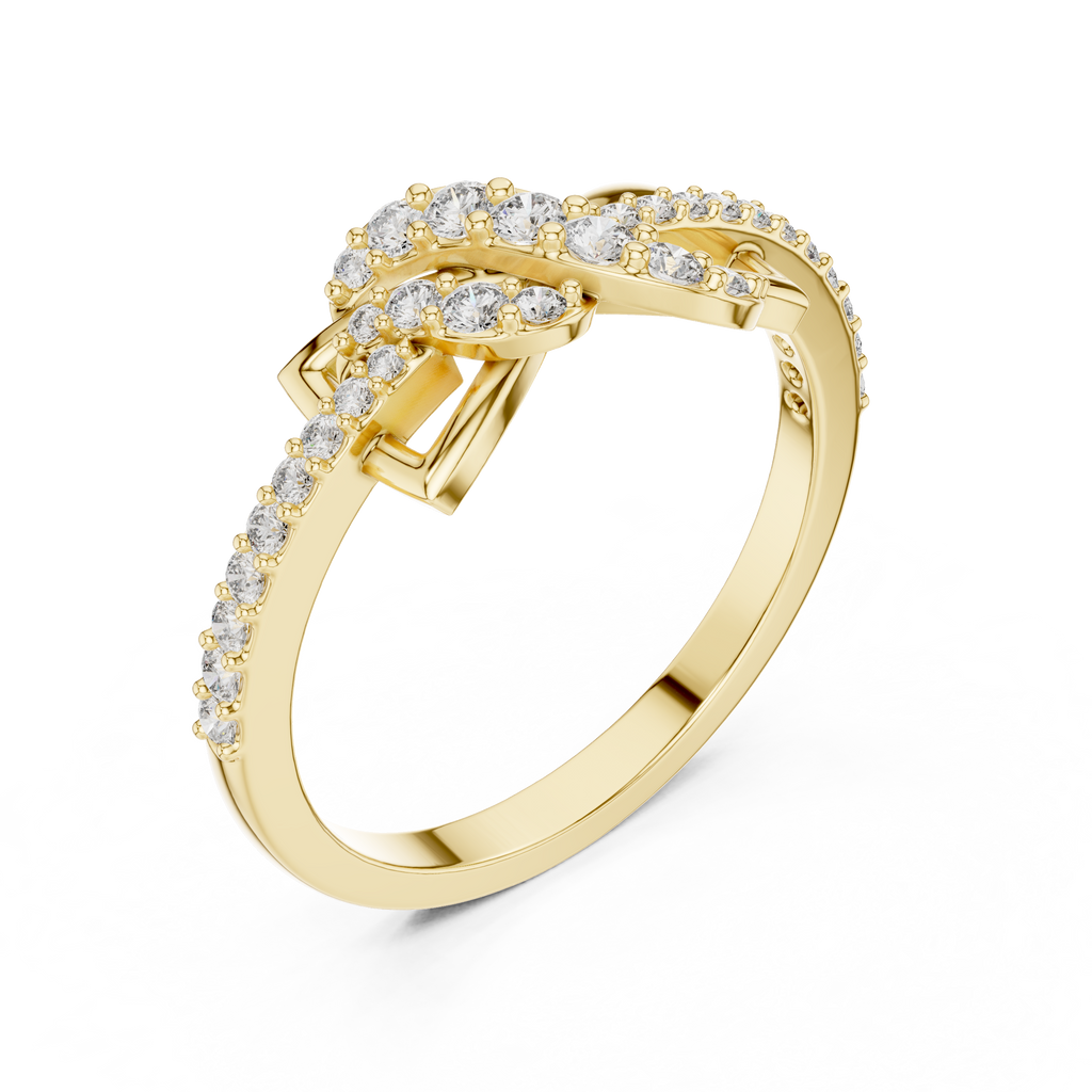 Aliselle Butterfly Wing Pavé Lab Grown Diamond Ring