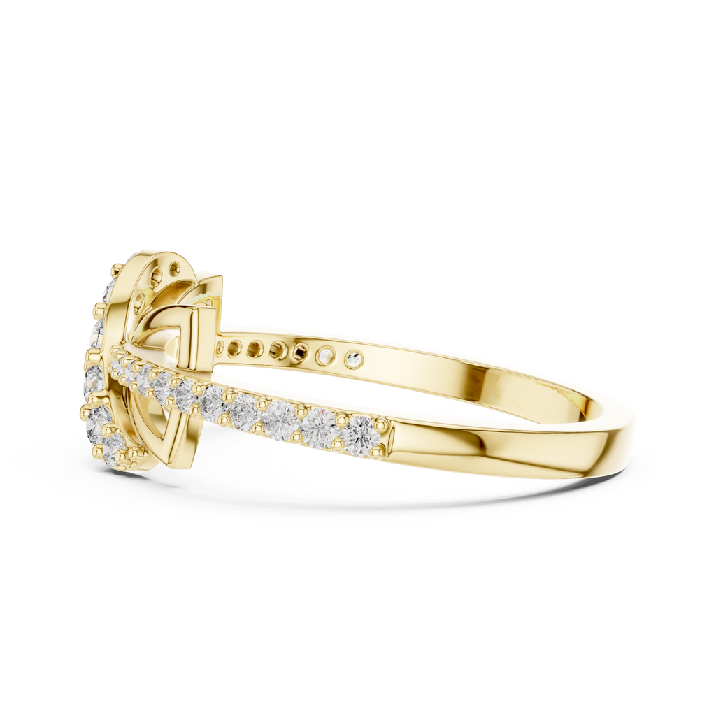 Aliselle Butterfly Wing Pavé Lab Grown Diamond Ring