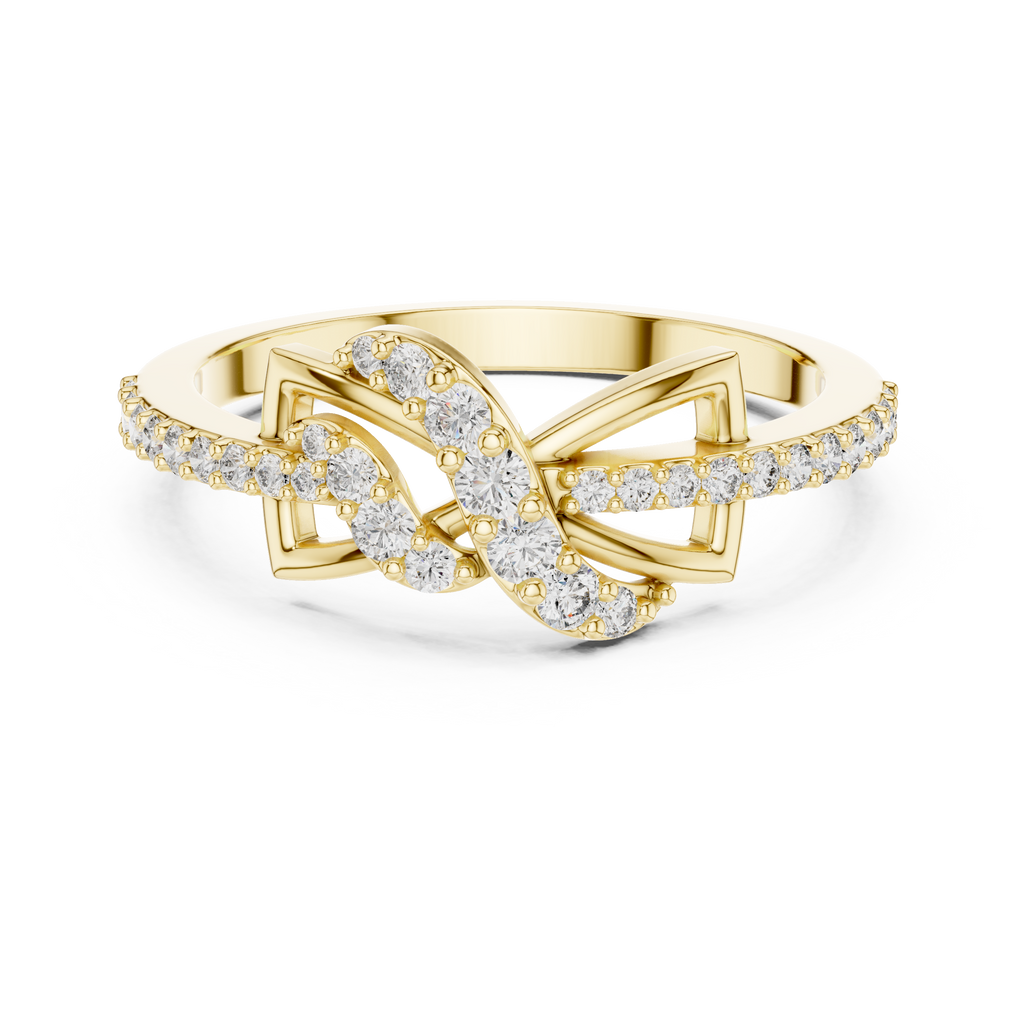 Aliselle Butterfly Wing Pavé Lab Grown Diamond Ring