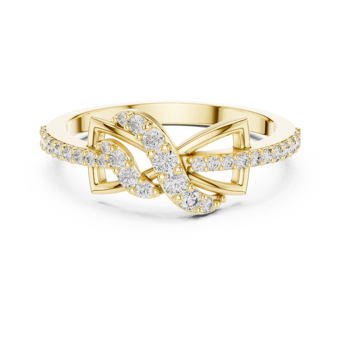 Aliselle Butterfly Wing Pavé Lab Grown Diamond Ring