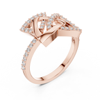 Trivanta Interlocked Triangle Pavé Lab Grown Diamond Ring