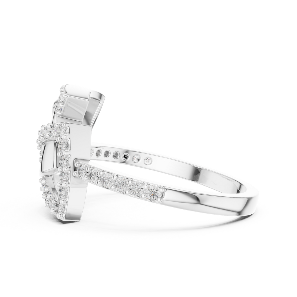 Trivanta Interlocked Triangle Pavé Lab Grown Diamond Ring