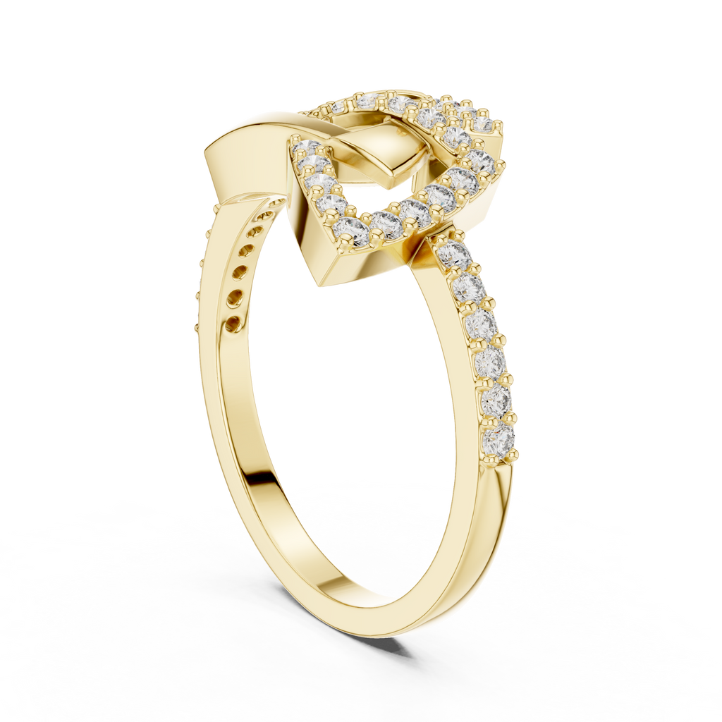 Trivanta Interlocked Triangle Pavé Lab Grown Diamond Ring