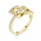 Trivanta Interlocked Triangle Pavé Lab Grown Diamond Ring