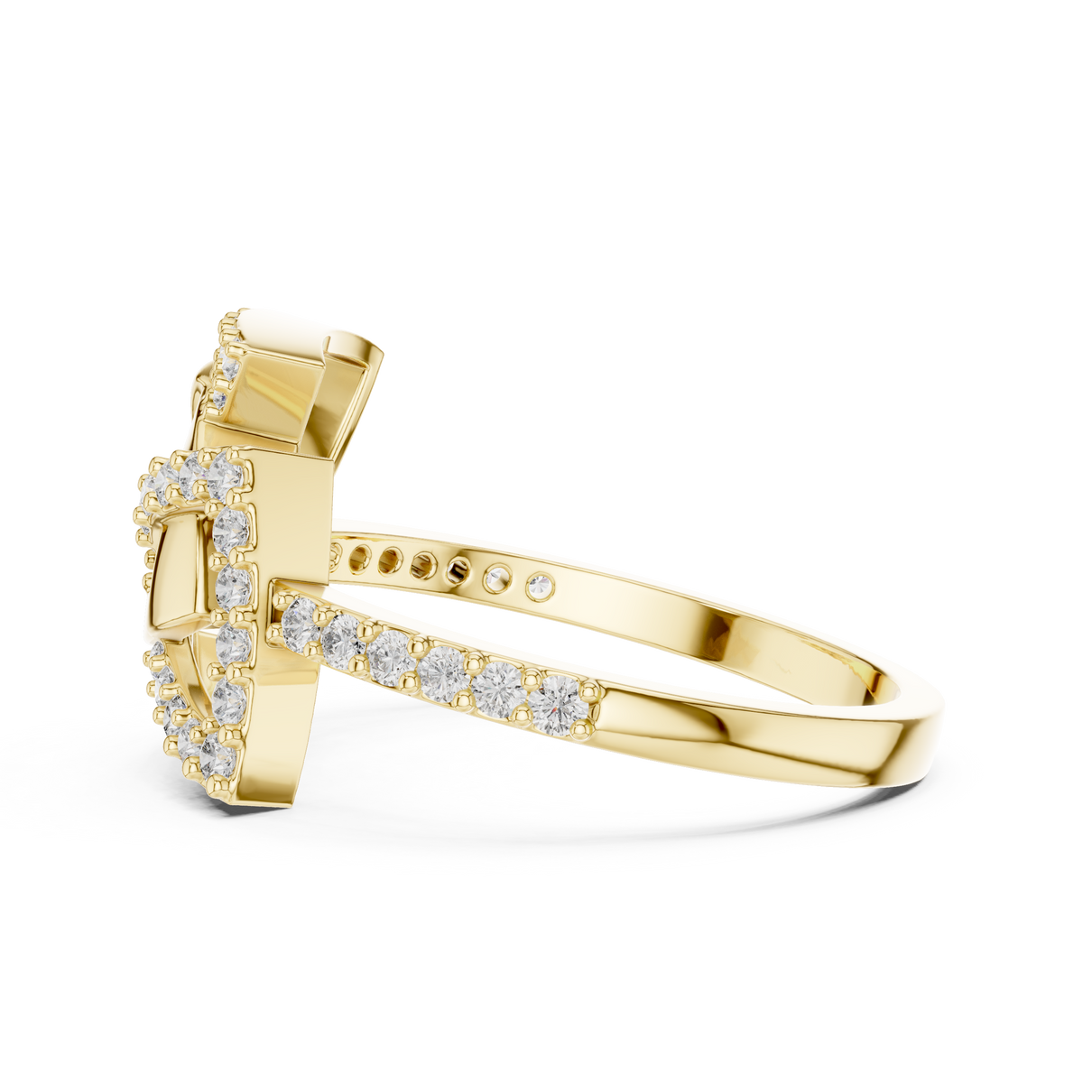 Trivanta Interlocked Triangle Pavé Lab Grown Diamond Ring