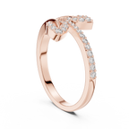 Leafira Twin Leaf Pavé Bypass Lab Grown Diamond Ring