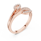 Leafira Twin Leaf Pavé Bypass Lab Grown Diamond Ring
