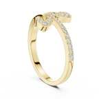 Leafira Twin Leaf Pavé Bypass Lab Grown Diamond Ring