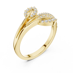 Leafira Twin Leaf Pavé Bypass Lab Grown Diamond Ring