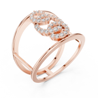 Orbelle Triple Circle Pavé Wide Band Lab Grown Diamond Ring