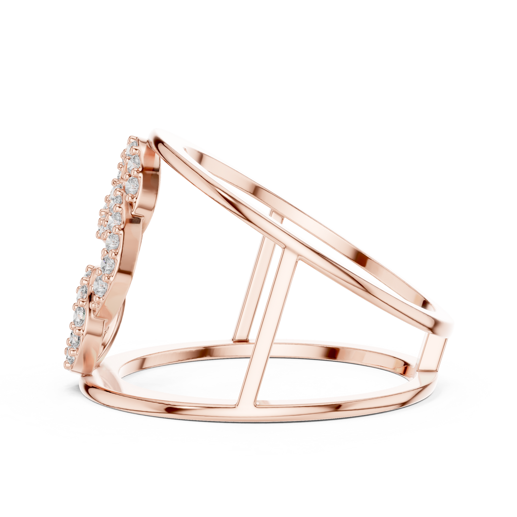 Orbelle Triple Circle Pavé Wide Band Lab Grown Diamond Ring
