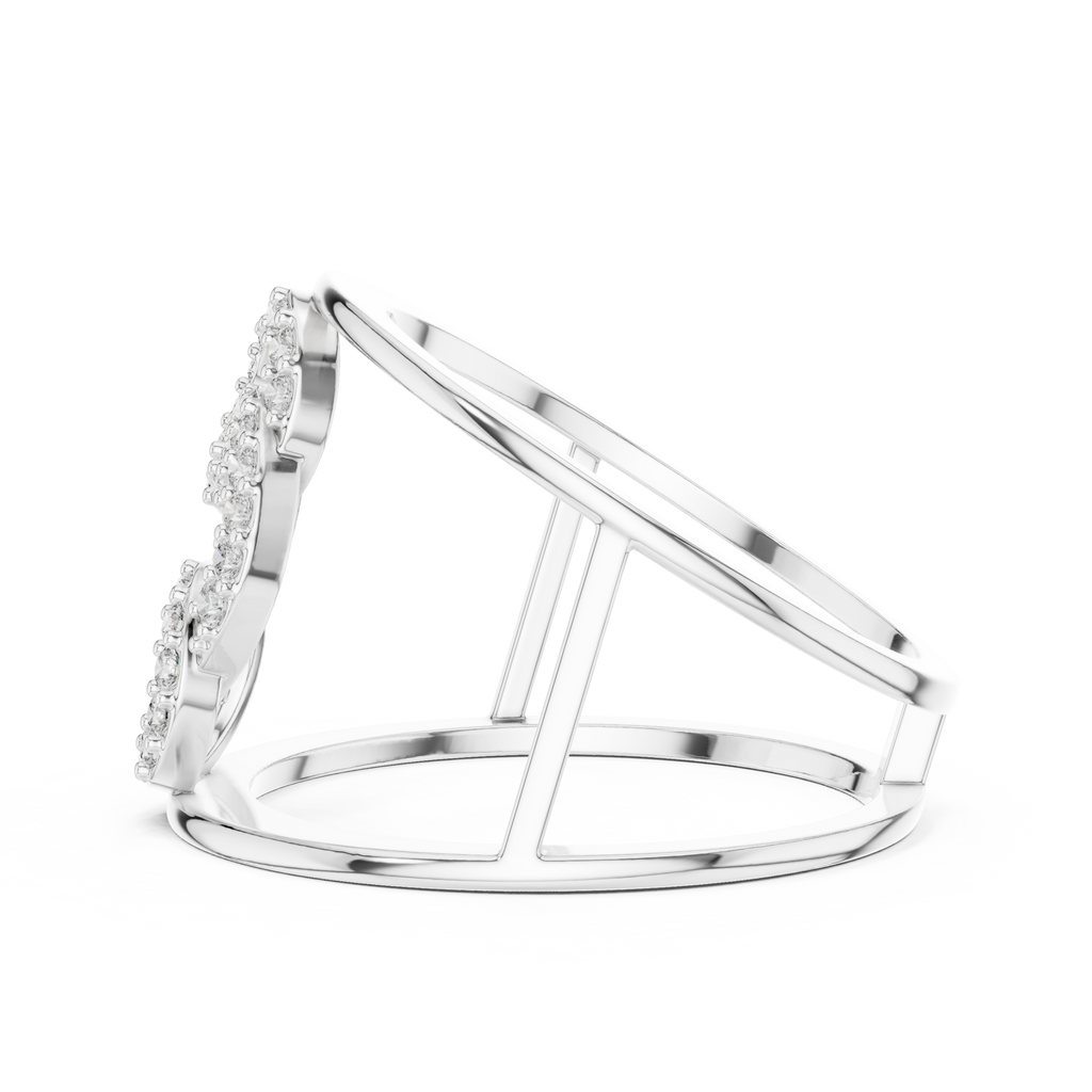 Orbelle Triple Circle Pavé Wide Band Lab Grown Diamond Ring