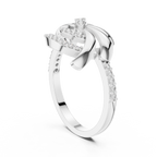 Fleurisse Wind-Swept Petal Pavé Lab Grown Diamond Ring