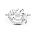 Fleurisse Wind-Swept Petal Pavé Lab Grown Diamond Ring