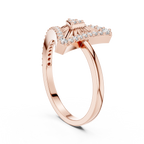 Raviora Sunburst Pavé Triangle Lab Grown Diamond Ring
