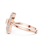 Raviora Sunburst Pavé Triangle Lab Grown Diamond Ring