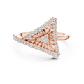 Raviora Sunburst Pavé Triangle Lab Grown Diamond Ring