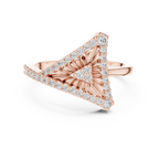 Raviora Sunburst Pavé Triangle Lab Grown Diamond Ring