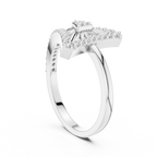 Raviora Sunburst Pavé Triangle Lab Grown Diamond Ring