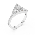 Raviora Sunburst Pavé Triangle Lab Grown Diamond Ring