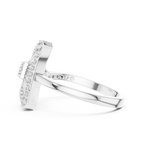 Raviora Sunburst Pavé Triangle Lab Grown Diamond Ring