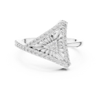 Raviora Sunburst Pavé Triangle Lab Grown Diamond Ring