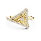 Raviora Sunburst Pavé Triangle Lab Grown Diamond Ring