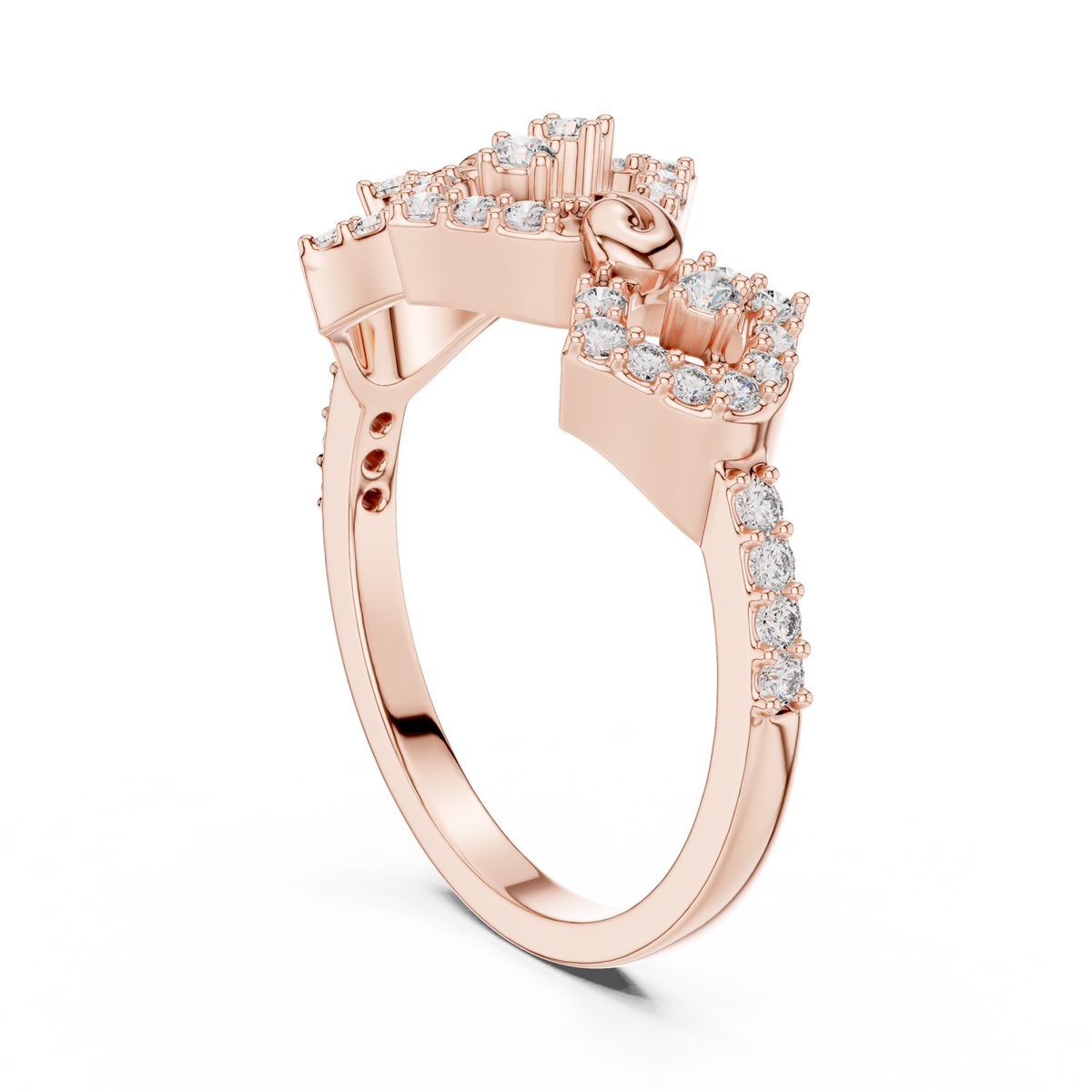 Aurelune Linked Diamond Pavé Lab Grown Diamond Ring