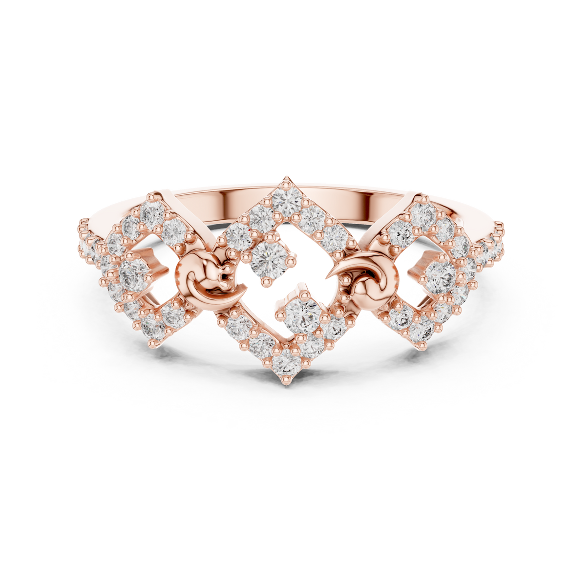 Aurelune Linked Diamond Pavé Lab Grown Diamond Ring