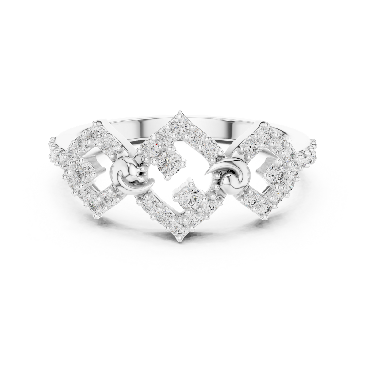 Aurelune Linked Diamond Pavé Lab Grown Diamond Ring