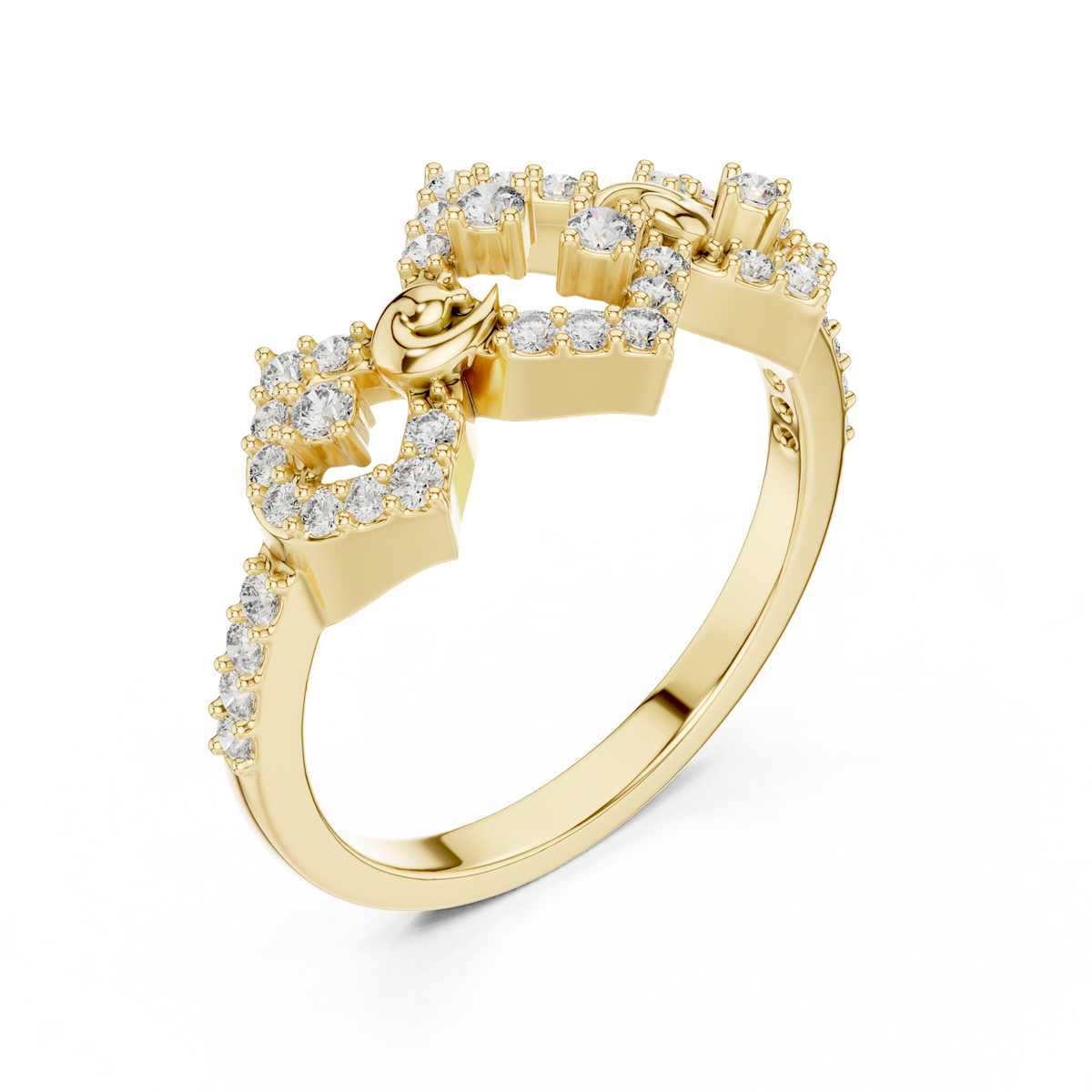 Aurelune Linked Diamond Pavé Lab Grown Diamond Ring