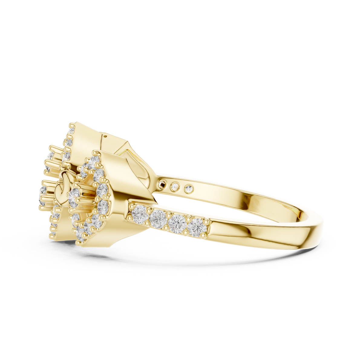 Aurelune Linked Diamond Pavé Lab Grown Diamond Ring