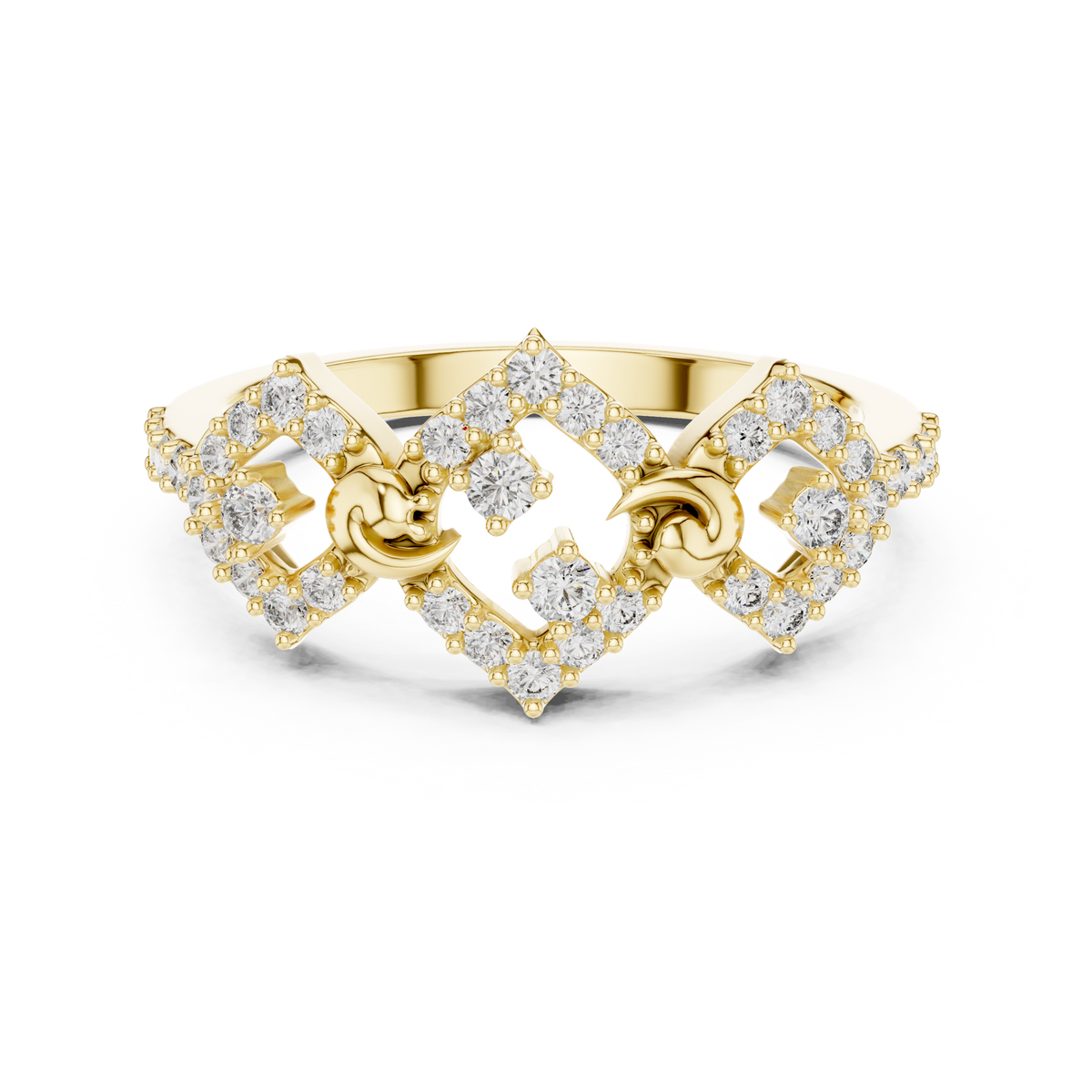 Aurelune Linked Diamond Pavé Lab Grown Diamond Ring
